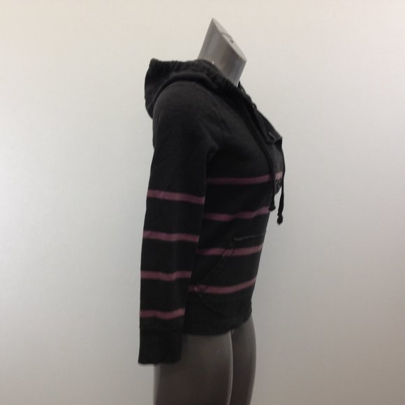 Hurley Hooded Sweatshirt Women's Small Gray Pink - Picture 2 of 5